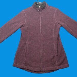 32 Degrees Womens Purple Full-Zip Fleece Jacket Size Small Warm & Cozy Pockets